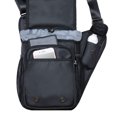 thumbnail image 4 of Mens Vintage Canvas Shoulder Messenger Bag Chest Leather Patchwork Messenger Bag(03-2BLACK), 4 of 5