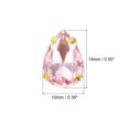 thumbnail image 2 of Unique Bargains 20Pack Teardrop Sew on Rhinestone - 14x10mm Glass Teardrop Crystal Rhinestones in Gold Prong Setting (Pink), 2 of 7