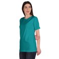 thumbnail image 4 of Inkmeso T-Shirt Basique à Col Rond pour Femmes, Manches Courtes, Coupe Régulière, Long Tee, Haut d'Entraînement, 4 of 8
