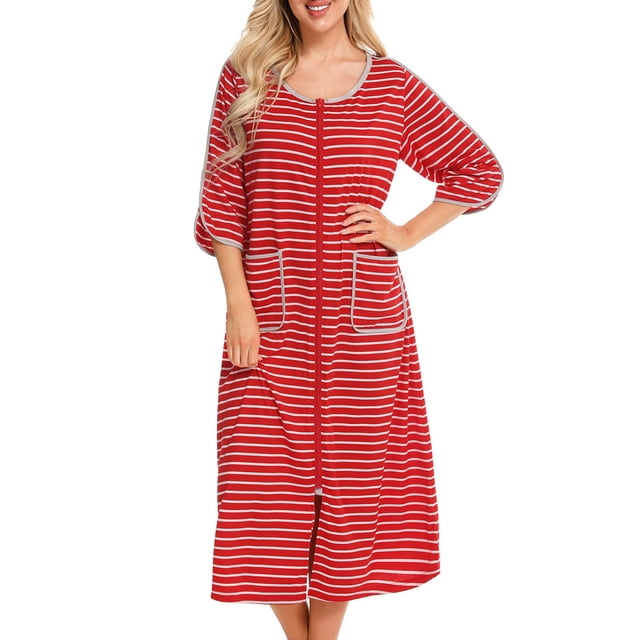 Cadeau TIMIFIS Chemises de Nuit Rouges pour Femmes Manches Courtes T-Shirts de Nuit Couleur Unie Vêtements de Nuit Doux Confortables Décontractés Vêtements de Détente Grande Taille Chemises de Nuit Robe de Pyjama - Flash