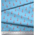 thumbnail image 3 of Soimoi Poly Georgette Fabric Dot & Light House Shirting Fabric Prints by Yard 52 Inch Wide, 3 of 3