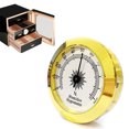 thumbnail image 4 of 1pc Round Analog Hygrometer For Humidors Gold For Guitar Violin Cigar Tobacco Box, 4 of 6