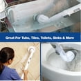 thumbnail image 3 of Bell + Howell Scrubtastic Rechargeable Power Scrubber with Extension Handle and 3 Brush Heads for Bathroom, Tile, and Kitchen Cleaning, 3 of 7