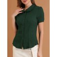 thumbnail image 5 of INSPIRE CHIC Chemise Douce pour Femme Vintage à Col Poupée Doux Boutonnée, 5 of 5