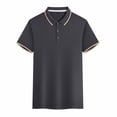 thumbnail image 1 of LSLJS T-Shirts pour Hommes Col Rabattu Manches Courtes Chemise Décontractée Unie Sport Séchage Rapide Chemise Manches Courtes Col en V pour Hommes et Femmes, Cadeaux pour Hommes, 1 of 6