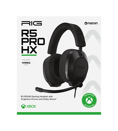 RIG R5 SPEAR PRO HX | Competitive Wired Gaming Headset with Graphene Drivers for Xbox - Black