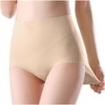 thumbnail image 1 of Womens Stretch High Waisted Seamless Underwear No Show Tummy Control Panties Soft Postpartum Full Coverage Briefs, 1 of 7