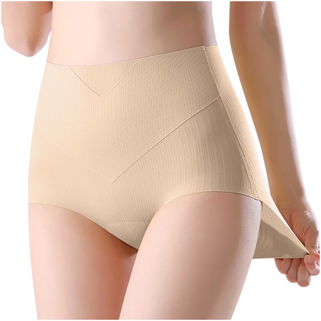 Womens Stretch High Waisted Seamless Underwear No Show Tummy Control Panties Soft Postpartum Full Coverage Briefs