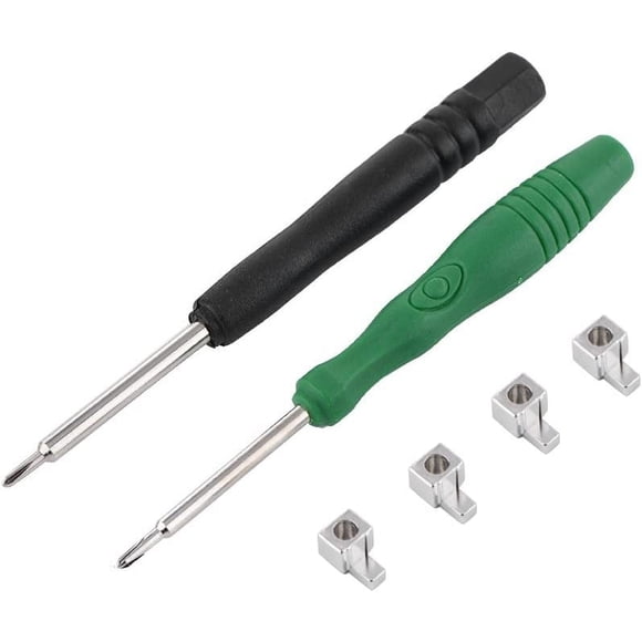 Kit de Réparation de Boucle de Verrou en Métal pour Switch NS Joy-Con Outils de Réparation Bricolage Trousse d'Outils de Tournevis Boucle en Métal Verrou Manette Nintendo Inclut 4 x Boucles de Verrou en Métal 2 x Tournevis