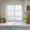 thumbnail image 1 of Vaidha Household Screen Curtains Fine Woven Screen Curtains White Through Rod Curtains, 1 of 7
