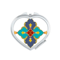 thumbnail image 1 of modern baroque flower pattern mirror travel magnification portable handheld pocket makeup, 1 of 3