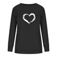 thumbnail image 4 of Liquidation à 50 % Chandail Surdimensionné pour Femmes 2023 Mode Femmes Décontracté Imprimé Col Rond Manches Longues Blouse T-Shirt Chandail Hauts, 4 of 6