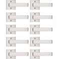 thumbnail image 1 of Brushed Nickel Door Handle Interior Privacy Door Lock Bed and Bath Door Lock with Square Rose Modern Keyless Door Lock Handle Reversible for Left & Right, 1 of 8