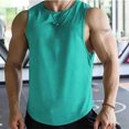 thumbnail image 1 of Quick Drying Muscle Shirts for Men,Summer Regular Fit Racerback Workout Tank Tops,Sleeveless Athletic Crewneck Top, 1 of 6