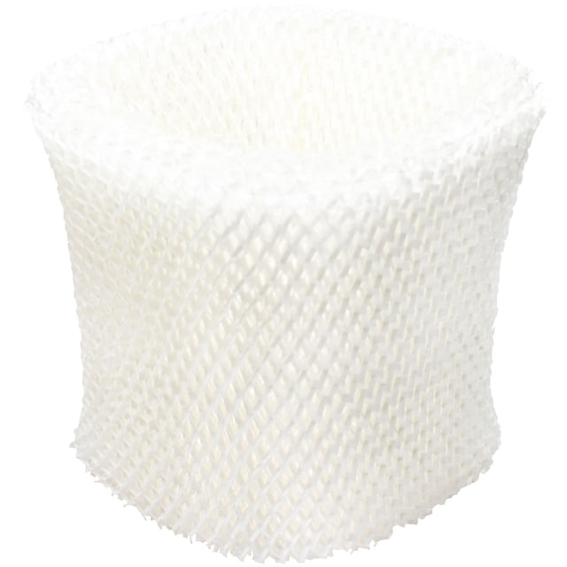 Replacement Bionaire BCM1850 Humidifier Filter compatible with Bionaire HWF65 air filter. The filter is cylindrical with a white mesh design, measuring approximately 7 1/2 inches in height, 5 1/4 inches inner diameter, 7 1/4 inches outer diameter, and 1 inch thick. Designed for use in air purification systems.