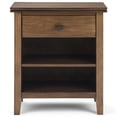thumbnail image 3 of Artisan Table de Chevet Transitionnel en Bois de 24 Pouces en Brun Naturel Rustique, 3 of 11