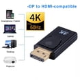 thumbnail image 2 of Adaptateur Convertisseur de Câble Mâle Compatible DP vers HDMI DisplayPort 4K X1X9, 2 of 8