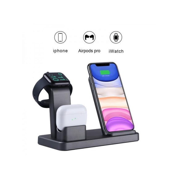 3 in 1 Wireless Qi Fast Charger Dock Stand for AirPods & Apple watch and iPhone