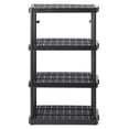 thumbnail image 3 of Gracious Living 4 Shelf Adjustable Height Medium Duty Storage, Black (2 Pack), 3 of 12