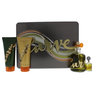 Curve by Liz Claiborne pour Hommes - Coffret Cadeau 4 Mcx Vaporisateur EDC 4,2 Oz, Éclaboussures EDC 0,25 Oz, après-Rasage 3,4 Oz