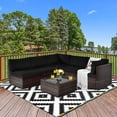 thumbnail image 1 of Gymax 6PCS Rattan Outdoor Sectional Sofa Set Patio Furniture Set w/ Black Cushions, 1 of 10