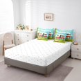 thumbnail image 4 of Camp Travel Car Comforter Set 7 Piece Bed in a Bag Twin,Happy Camping Camper Decor Bedding Sets Retro Rustic Farmhouse Camping Gift Sheet Set with Comforter, 4 of 5