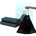 thumbnail image 1 of AVEKI 75 Count Small Trash Bags 4 Gallon Black Mini Drawstring Garbage Bags Faint Scented Trash Can Liners for Bathroom Kitchen Bedroom Office (75) 0601M, 1 of 8