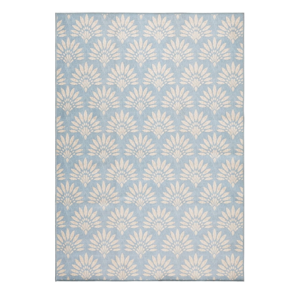 Tapis extérieur Palmier éventail bleu 213 cm x 305 cm Better Homes & Gardens