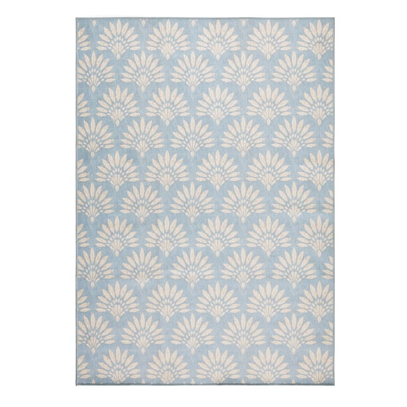 Tapis extérieur Palmier éventail bleu 213 cm x 305 cm Better Homes & Gardens
