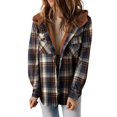 thumbnail image 2 of LSLJS Women's Large Collar with Lace Up Waistband Leather Jacket with Patchwork Slim Fitting Long SleevedJacket, 2 of 7