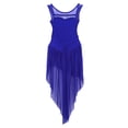thumbnail image 4 of Miaeowve Robe de Danse Sans Manches en Tulle pour Filles, Ourlet Asymétrique, Bleu 12, 4 of 7