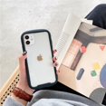 thumbnail image 1 of Clear Transparent Silicone Full-Body Protective Case  – Shockproof, Ultra-Durable Gel TPU Cover (Black,iphone15promax), 1 of 11