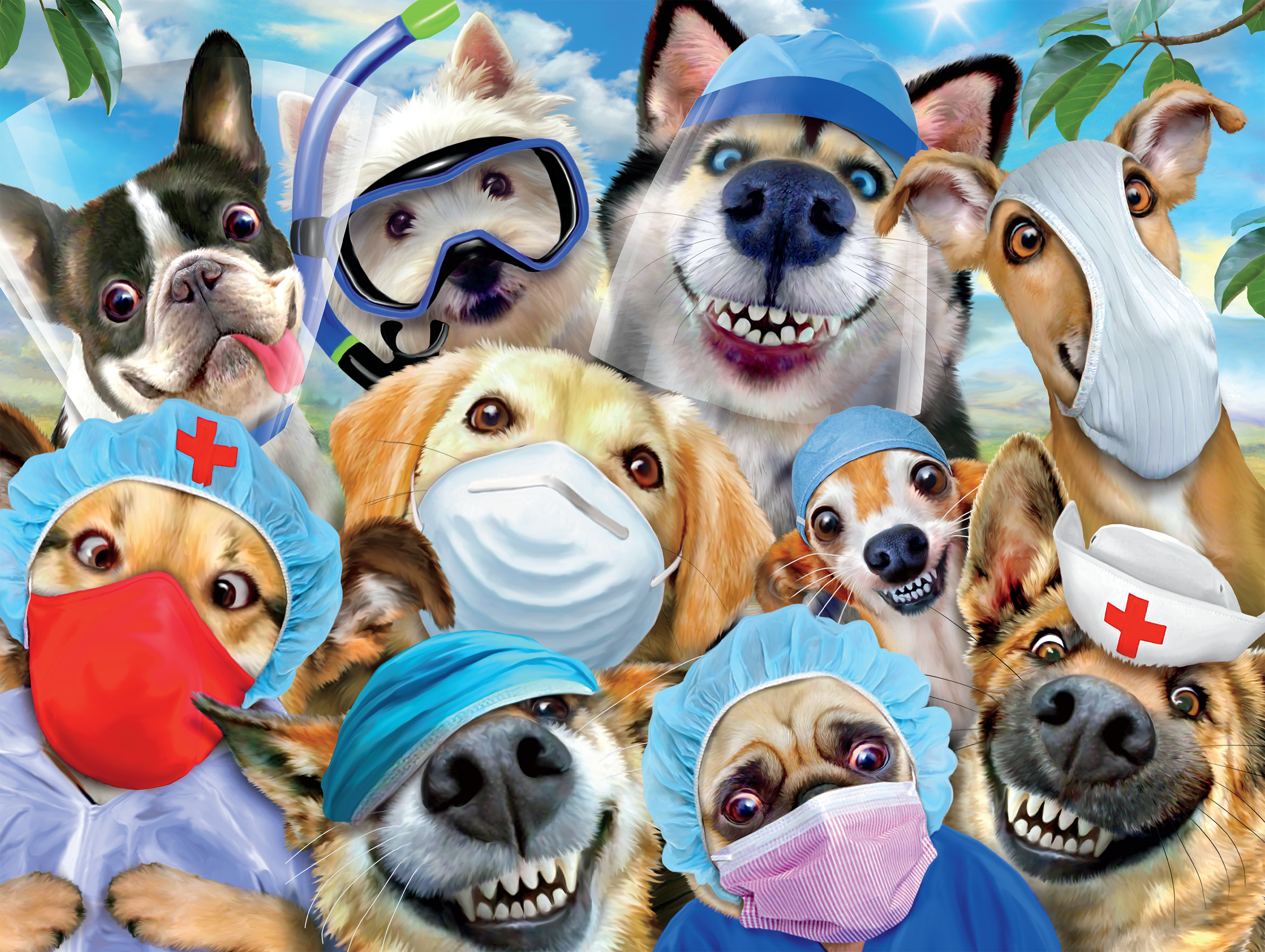 Ceaco Selfies - selfies masqués, puzzle 550 pièces