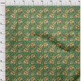 thumbnail image 4 of oneOone Velvet Green Fabric Asian Suzani Craft Projects Decor Fabric Printed By The Yard 58 Inch Wide, 4 of 5