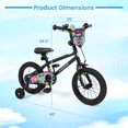 thumbnail image 2 of Costway 14 Inch Kids Bike with Training Wheels. Dual Hand & Coaster Brakes. Adjustable Seat, 2 of 9