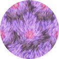 thumbnail image 1 of Ahgly Company Machine Washable Indoor Round Transitional Violet Purple Area Rugs, 4' Round, 1 of 7