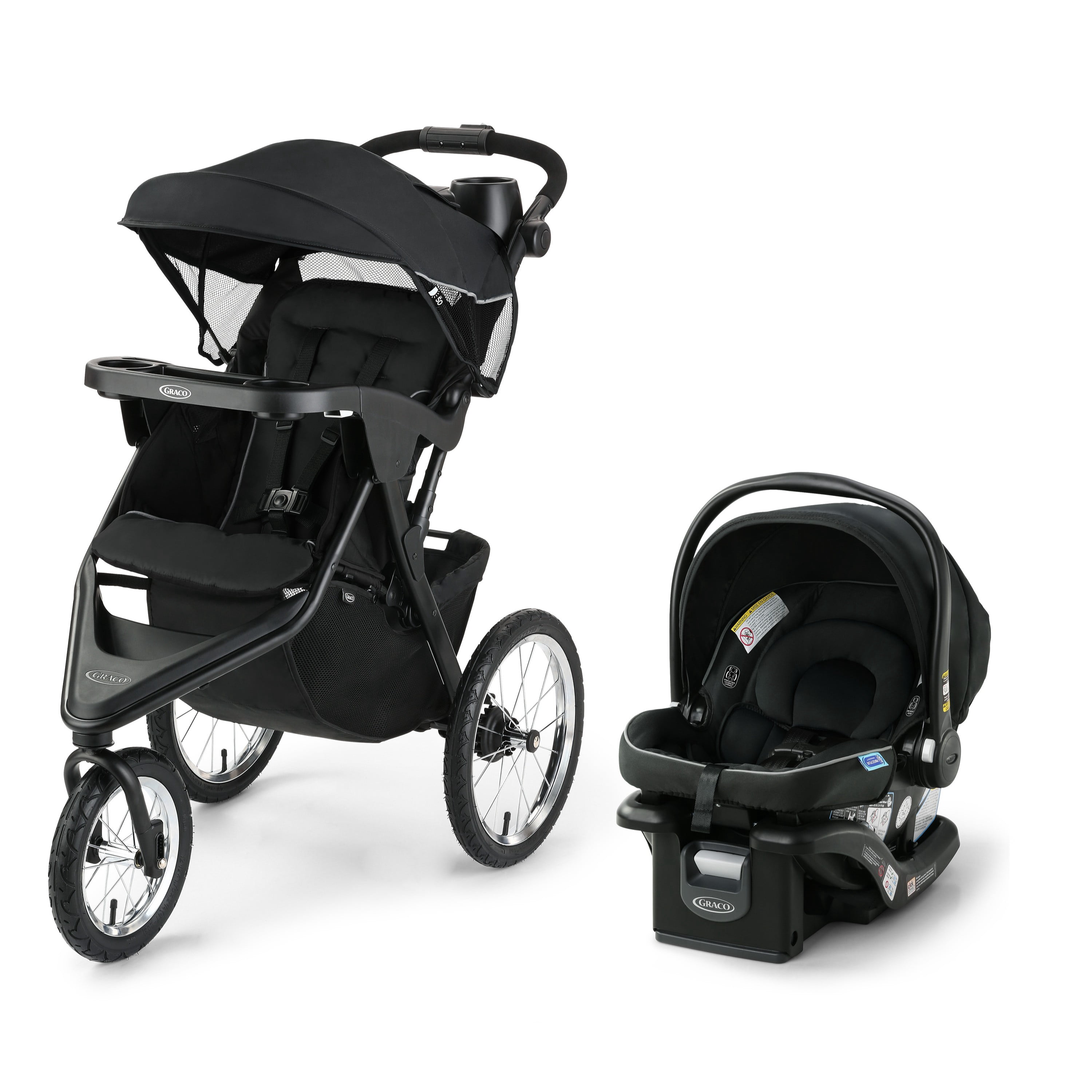 Graco Trax Jogger 2.0 Travel System, Car Seat and Stroller Combo, Gotham