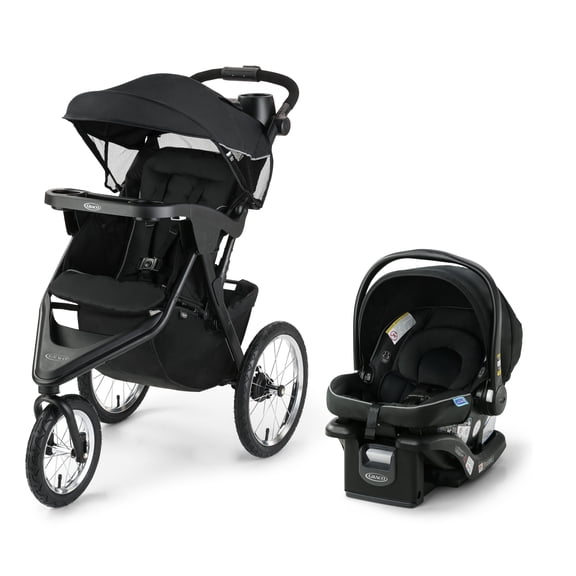 Graco Trax Jogger 2.0 Travel System, Car Seat and Stroller Combo, Gotham