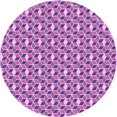 thumbnail image 1 of Ahgly Tapis Rond Lavable en Machine Intérieur Transitionnel Orchidée Foncée Violet, 5 Pieds Rond, 1 of 7