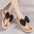 thumbnail image 5 of Weiqiqre Sandales à Talons pour Femmes, Chaussures Plates d'Été pour Femmes en Corde de Lin Tricotée Polyvalentes à Bout Rabattable Rabais, 5 of 5