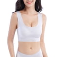 thumbnail image 5 of RKSTN Bras for Women Traceless Comfortable No Steel Ring High Elasticity Stretch 2PC Bras Solid Color Super Soft Breathable Gathering Plus Size Everydays Bras, 5 of 5