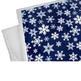 thumbnail image 4 of PAVILIA Premium Christmas Sherpa Throw Blanket | Blue Snowflake Decoration, Fleece, Plush, Warm, Cozy Reversible Microfiber Holiday Blanket 50 x 60 Inches, 4 of 4