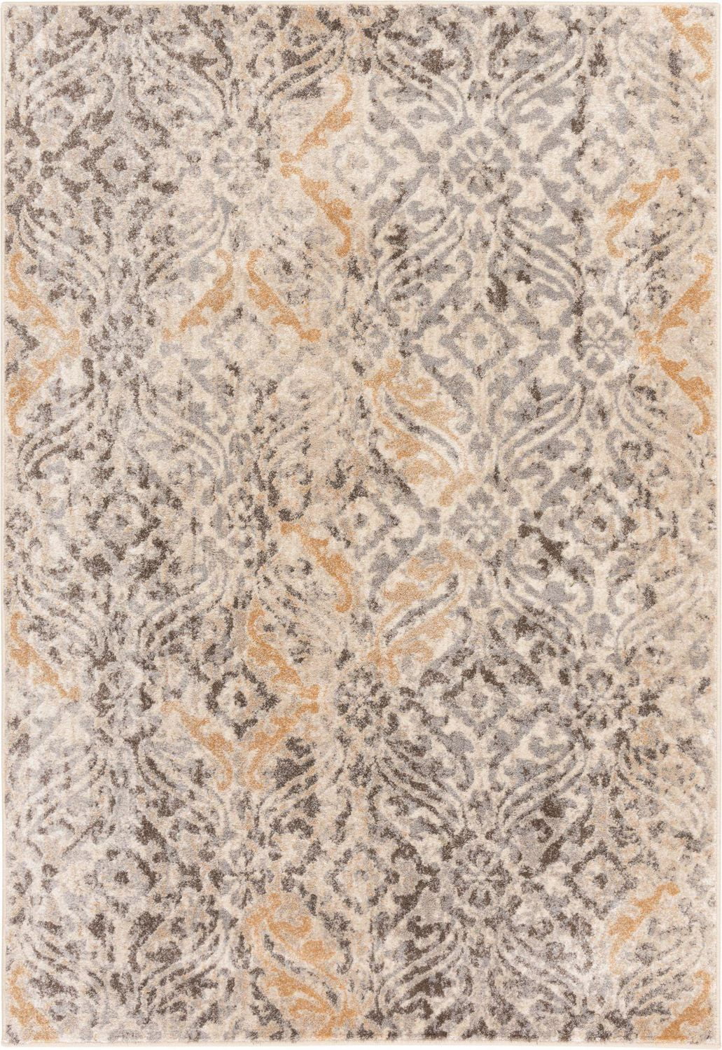 Tapis tissé blanc et gris tempête Pescara Alabaster