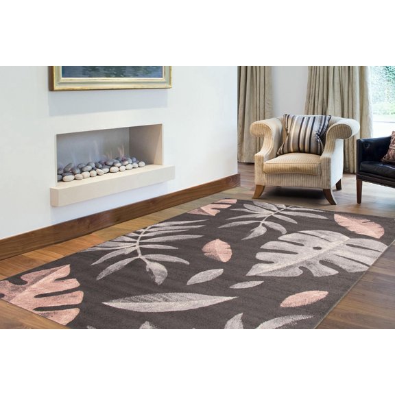 Tapis d'Interieur ECARPET Floral pour Salon, Chambre à Coucher, Chambre d'Enfant Collection Presly
