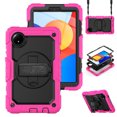 thumbnail image 1 of XYX For Xiaomi Redmi Pad SE 8.7 inch 2024, 360 Rotating Shockproof Cover with Stand, Screen Protector, Shoulder Strap, Rose, 1 of 7