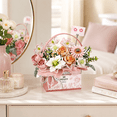 thumbnail image 4 of Tradeopia 1,212-Piece Gift Box Pink Flower Mini Building Kit, 4 of 5