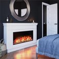 thumbnail image 4 of Large manteau de cheminée avec foyer électrique linéaire Elmcroft d’Ameriwood Home, blanc, 4 of 9