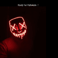 thumbnail image 5 of Masque d'Halloween Effrayant Costume d'Halloween pour Fêtes de Festival Costume pour Adulte, Enfants Masque de Cosplay à Lumières LED Masque Lumineux Rouge, 5 of 5