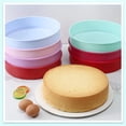 thumbnail image 3 of Nvzi-c Silicone Round Cake Pans, 6 Inch Non-Stick Cake Mold Baking Tins for Cake Pancakes,Green, 3 of 4