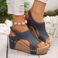 thumbnail image 2 of Marque Sandales Compensées Pisexur pour Femmes et Sandales Compensées à Plateforme pour Femmes Espadrilles 3 Po à Talons Compensés Sandales à Bride à la Cheville, 2 of 6